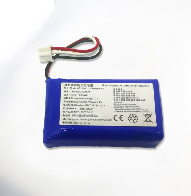3.7V 783048 2300mAh 頭部按摩儀聚合物鋰電池 3.7V 783048 2300mAh 頭部按摩儀聚合物鋰電池